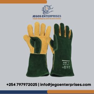 Green Leather Welding Gloves